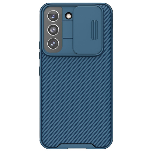 Samsung Galaxy S22 5G NILLKIN Black Mirror Pro Series Camshield Phone Case - Blue