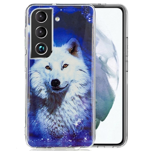 Samsung Galaxy S22 5G Luminous TPU Protective Phone Case - Starry Sky Wolf