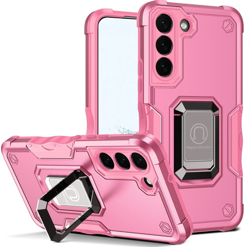 Samsung Galaxy S22 5G Ring Holder Non-slip Armor Phone Case - Pink