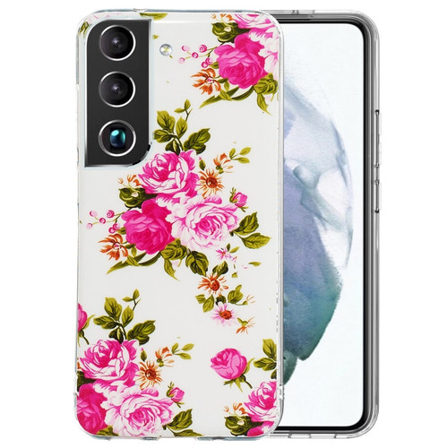 Samsung Galaxy S22 5G Luminous TPU Protective Phone Case - Rose Flower