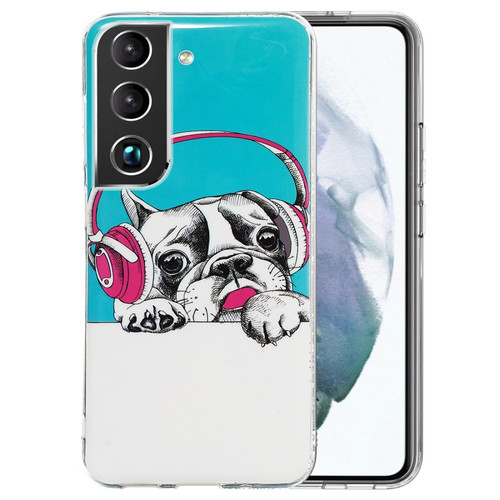 Samsung Galaxy S22 5G Luminous TPU Protective Phone Case - Headset Dog