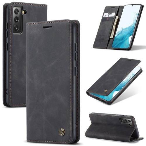 Samsung Galaxy S22 CaseMe 013 Multifunctional Horizontal Flip Leather Phone Case - Black