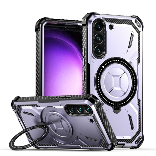 Samsung Galaxy S22 5G Armor Series MagSafe Magnetic Holder Phone Case - Light Purple