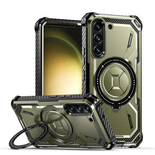 Samsung Galaxy S22 5G Armor Series MagSafe Magnetic Holder Phone Case - Army Green