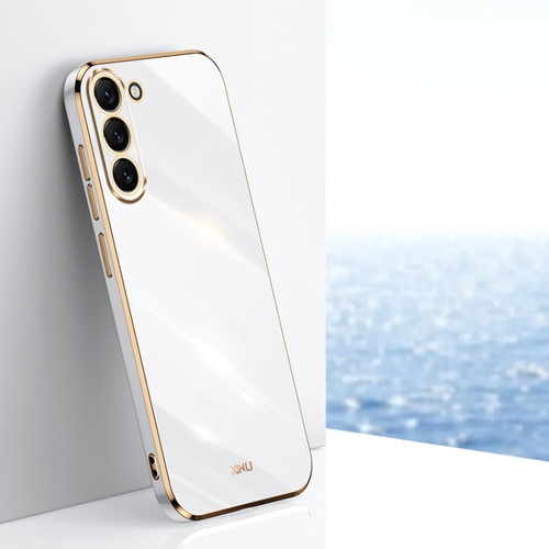 Samsung Galaxy S22 5G XINLI Straight Edge 6D Electroplate TPU Phone Case - White
