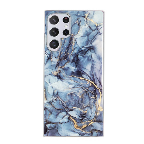 Samsung Galaxy S22 Ultra 5G IMD Marble Pattern TPU Phone Case - Grey