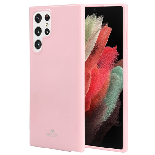 Samsung Galaxy S22 Ultra 5G GOOSPERY PEARL JELLY Shockproof TPU Phone Case - Pink