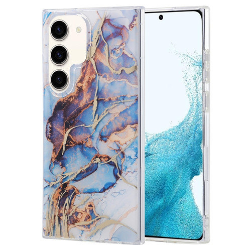 Samsung Galaxy S22+ 5G Coloured Glaze Marble Phone Case - Purple Grey