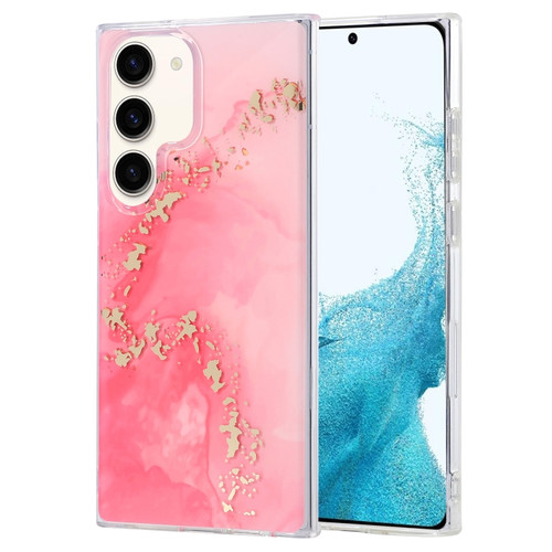 Samsung Galaxy S22 5G Coloured Glaze Marble Phone Case - Pink Gold