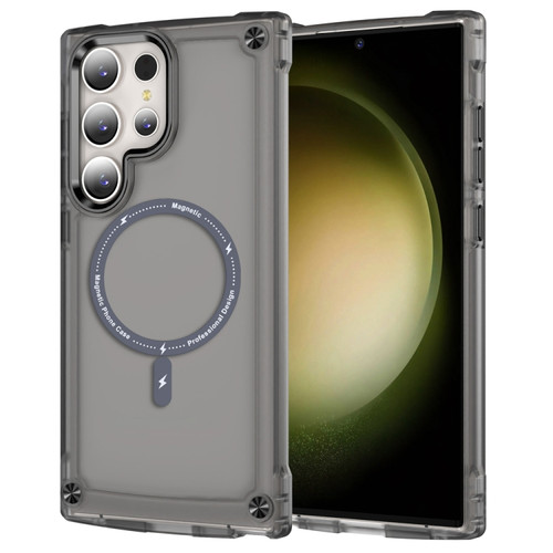 Samsung Galaxy S22 Ultra 5G Skin Feel TPU + PC MagSafe Magnetic Phone Case - Transparent Black
