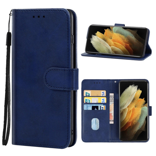 Leather Phone Case Samsung Galaxy S22 Ultra 5G - Blue