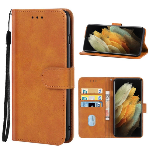 Leather Phone Case Samsung Galaxy S22 Ultra 5G - Brown
