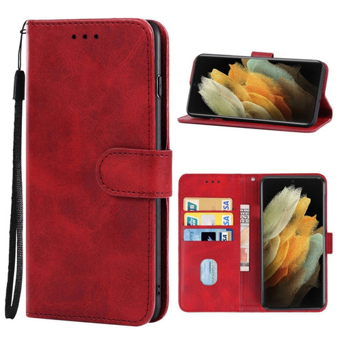 Leather Phone Case Samsung Galaxy S22 Ultra 5G - Red