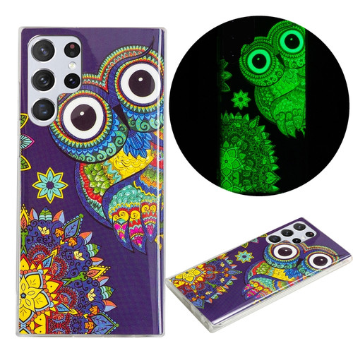 Samsung Galaxy S22 Ultra 5G Luminous TPU Protective Phone Case - Blue Owl