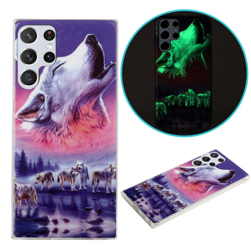 Samsung Galaxy S22 Ultra 5G Luminous TPU Protective Phone Case - Seven Wolves