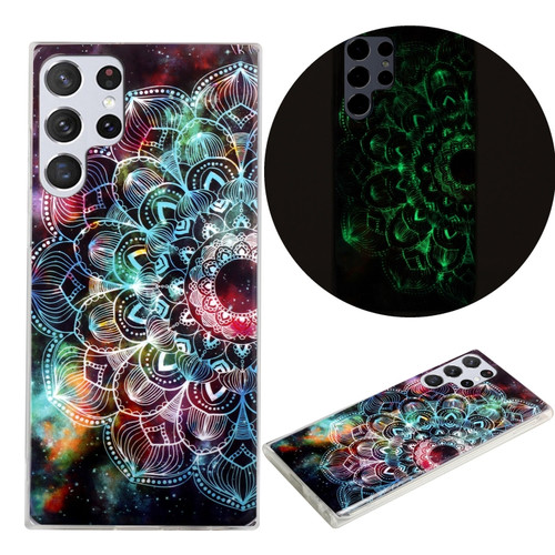 Samsung Galaxy S22 Ultra 5G Luminous TPU Protective Phone Case - Mandala Flower