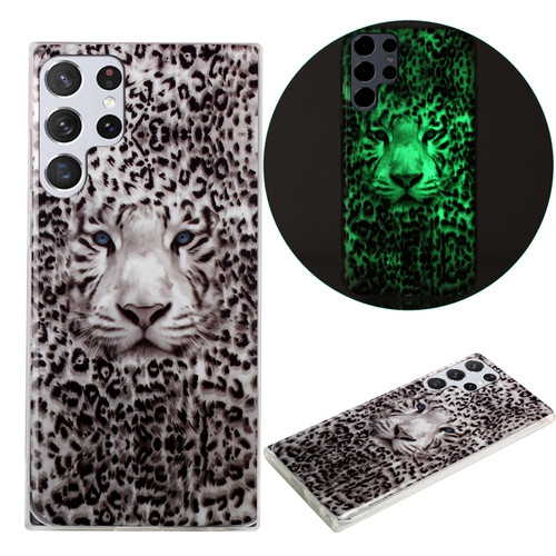 Samsung Galaxy S22 Ultra 5G Luminous TPU Protective Phone Case - Leopard Tiger