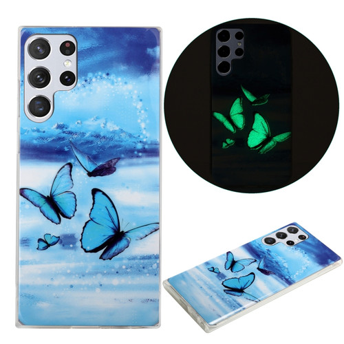 Samsung Galaxy S22 Ultra 5G Luminous TPU Protective Phone Case - Butterflies