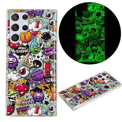 Samsung Galaxy S22 Ultra 5G Luminous TPU Protective Phone Case - Graffiti