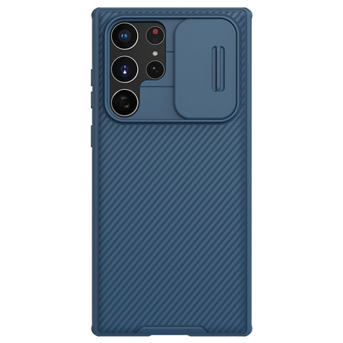 Samsung Galaxy S22 Ultra 5G NILLKIN Black Mirror Pro Series Camshield Phone Case - Blue
