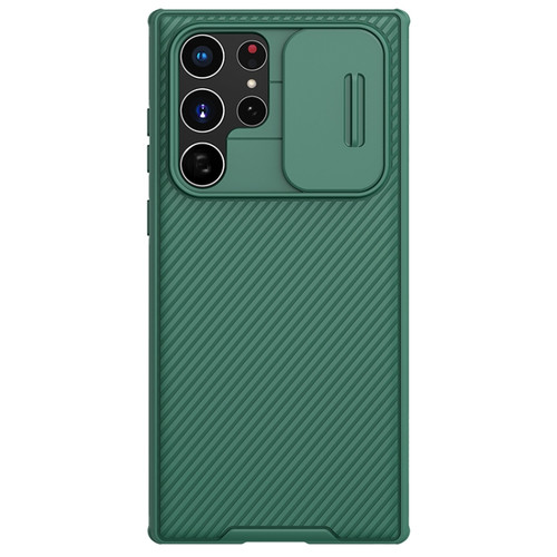 Samsung Galaxy S22 Ultra 5G NILLKIN Black Mirror Pro Series Camshield Phone Case - Green