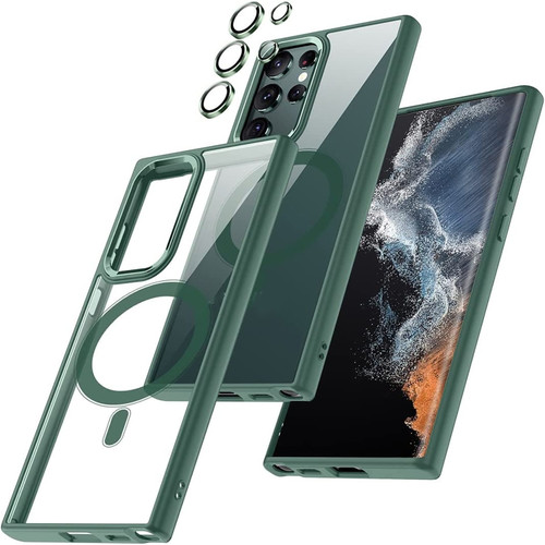 Samsung Galaxy S22 Ultra Acrylic PC MagSafe Phone Case - Green