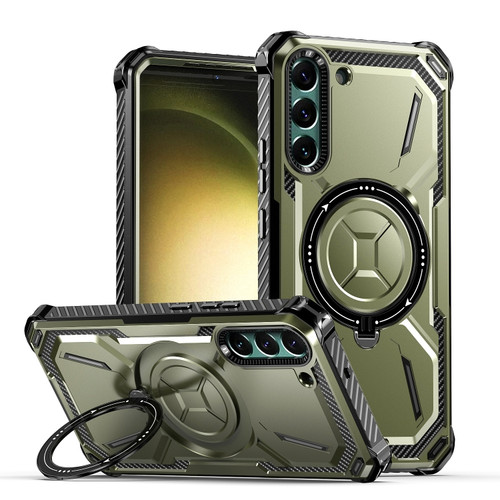 Samsung Galaxy S22+ 5G Armor Series MagSafe Magnetic Holder Phone Case - Army Green