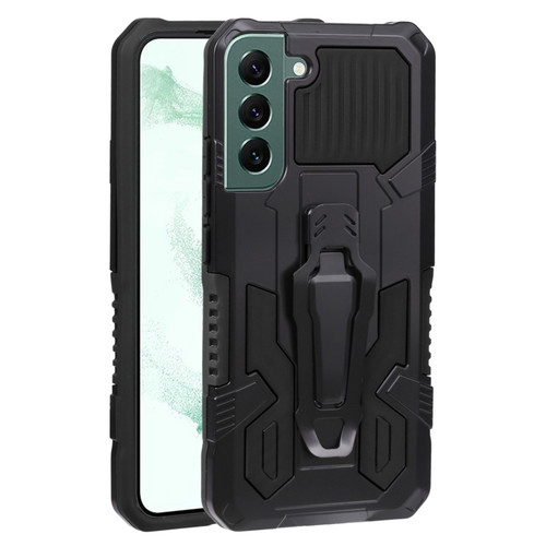Samsung Galaxy S22+ 5G Armor Warrior Shockproof PC + TPU Phone Case - Black