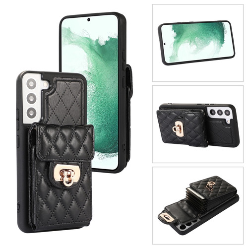 Samsung Galaxy S22+ 5G Card Slot Leather Phone Case - Black