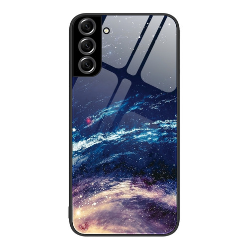 Samsung Galaxy S22+ 5G Colorful Painted Glass Phone Case - Starry Sky