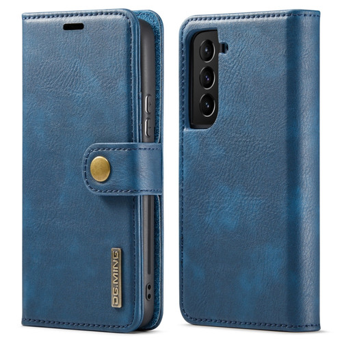 Samsung Galaxy S22+ 5G DG.MING Crazy Horse Texture Detachable Magnetic Leather Phone Case - Blue