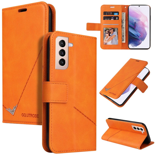 Samsung Galaxy S22+ 5G GQUTROBE Right Angle Leather Phone Case - Orange