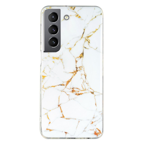 Samsung Galaxy S22+ 5G IMD Marble Pattern TPU Phone Case - White