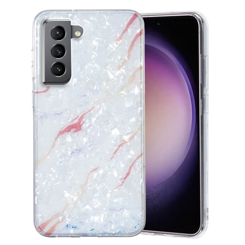 Samsung Galaxy S22+ 5G IMD Shell Pattern TPU Phone Case - White Marble