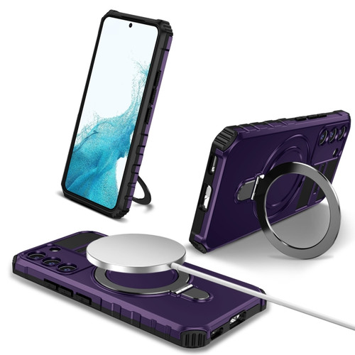 Samsung Galaxy S22+ 5G MagSafe Magnetic Holder Phone Case - Purple