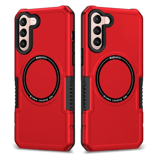 Samsung Galaxy S22+ 5G MagSafe Shockproof Armor Phone Case - Red