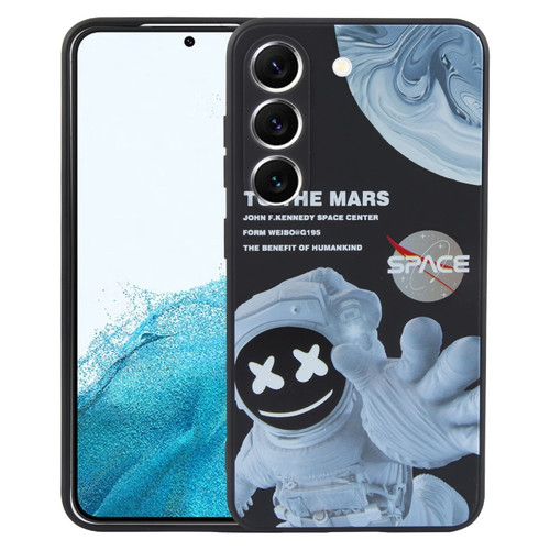 Samsung Galaxy S22+ 5G Martian Astronaut Pattern Shockproof Phone Case - Black