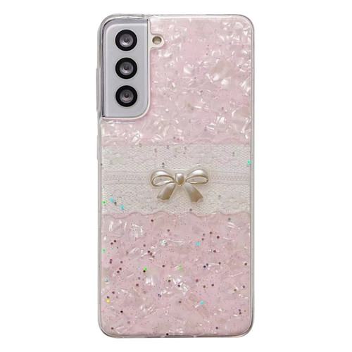 Samsung Galaxy S22+ 5G Shell Pattern Bow TPU Phone Protective Case - Pink