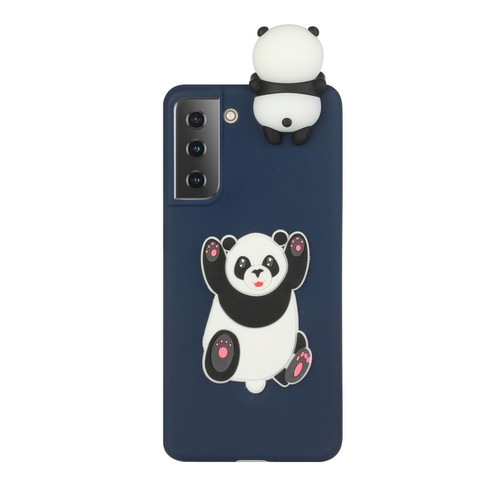 Samsung Galaxy S22+ 5G Shockproof 3D Lying Cartoon TPU Phone Case - Panda