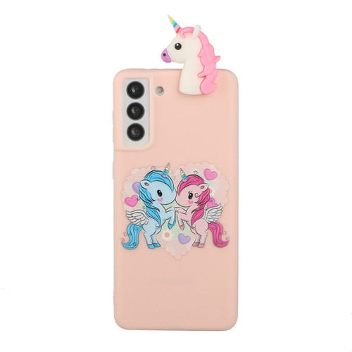 Samsung Galaxy S22+ 5G Shockproof Cartoon TPU Phone Case - Heart Unicorn