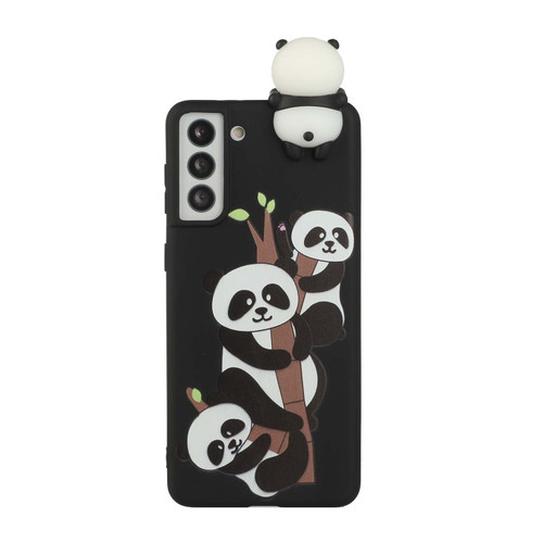Samsung Galaxy S22+ 5G Shockproof Cartoon TPU Phone Case - Three Pandas