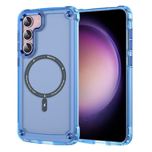 Samsung Galaxy S22+ 5G Skin Feel TPU + PC MagSafe Magnetic Phone Case - Transparent Blue