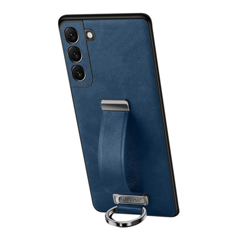 Samsung Galaxy S22+ 5G SULADA Cool Series PC + Leather Texture Skin Feel Shockproof Phone Case - Blue