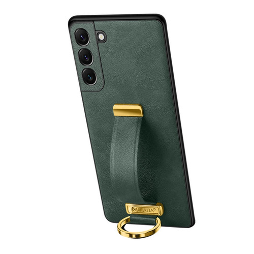 Samsung Galaxy S22+ 5G SULADA Cool Series PC + Leather Texture Skin Feel Shockproof Phone Case - Green