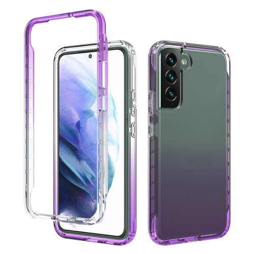 Samsung Galaxy S22+ 5G Transparency Two-color Gradient PC+TPU Phone Case - Purple