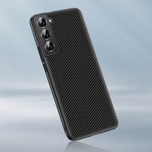 Samsung Galaxy S22+ 5G Ultra-thin Carbon Fiber Texture Printing Phone Case - Black