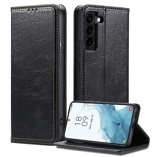 Samsung Galaxy S22+ 5G Vintage Bark Texture Wallet Leather Phone Case - Black