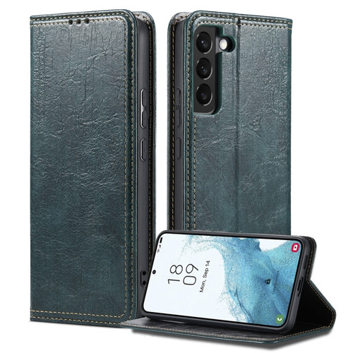 Samsung Galaxy S22+ 5G Vintage Bark Texture Wallet Leather Phone Case - Green