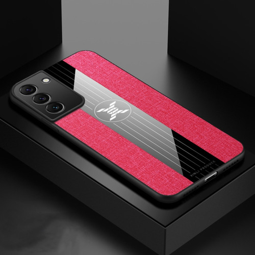 Samsung Galaxy S22+ 5G XINLI Stitching Cloth Textue Shockproof TPU Phone Case - Red