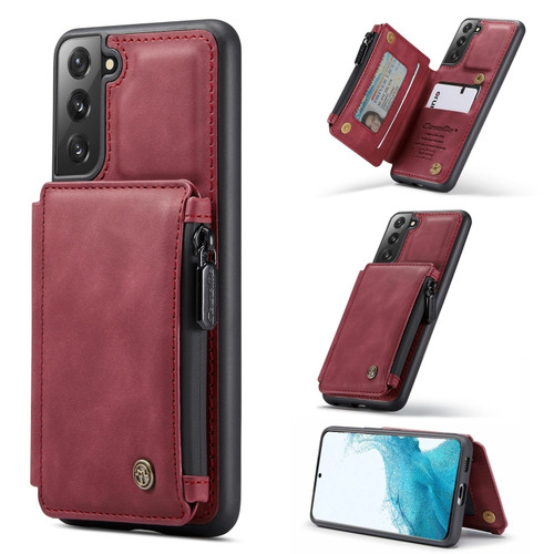 Samsung Galaxy S22+ CaseMe C20 Multifunctional Leather Phone Case - Dark Red